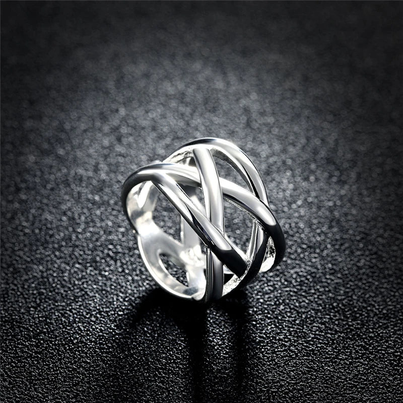 Sterling Silver Intertwined Ring