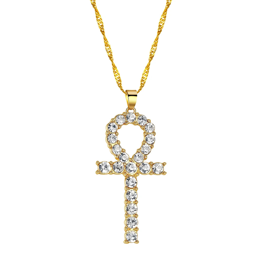 Amulet Ankh Cross Pendant Necklace