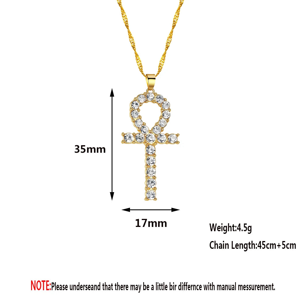 Amulet Ankh Cross Pendant Necklace