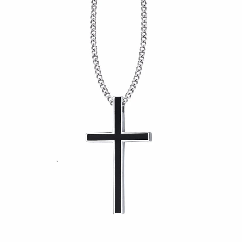 Double braded leather cross bracelet