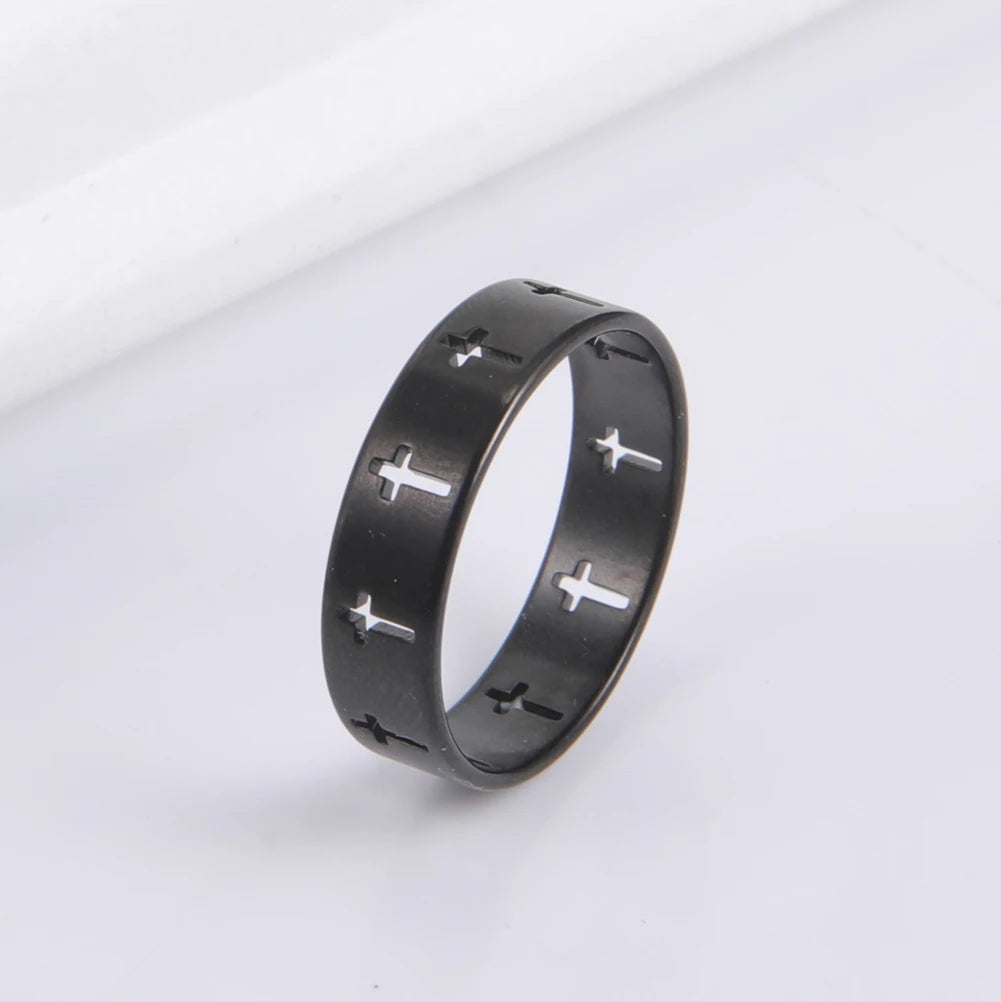 Hollow Cross Ring