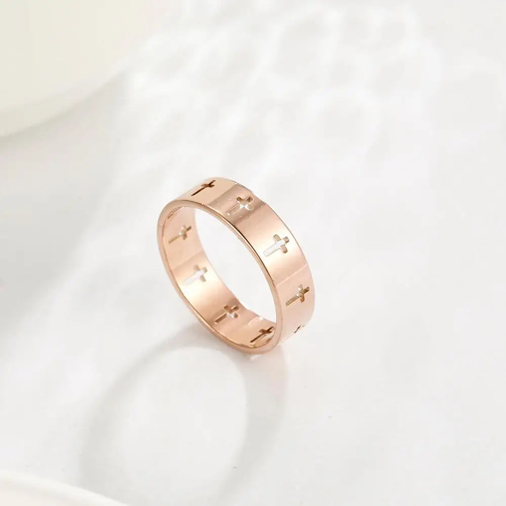 Hollow Cross Ring