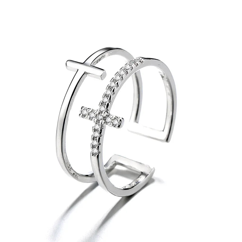 Double Layer Adjustable Cross Ring