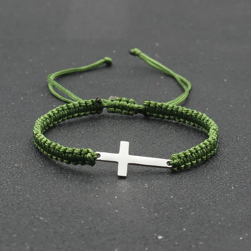 Adjustable Cross Bracelet