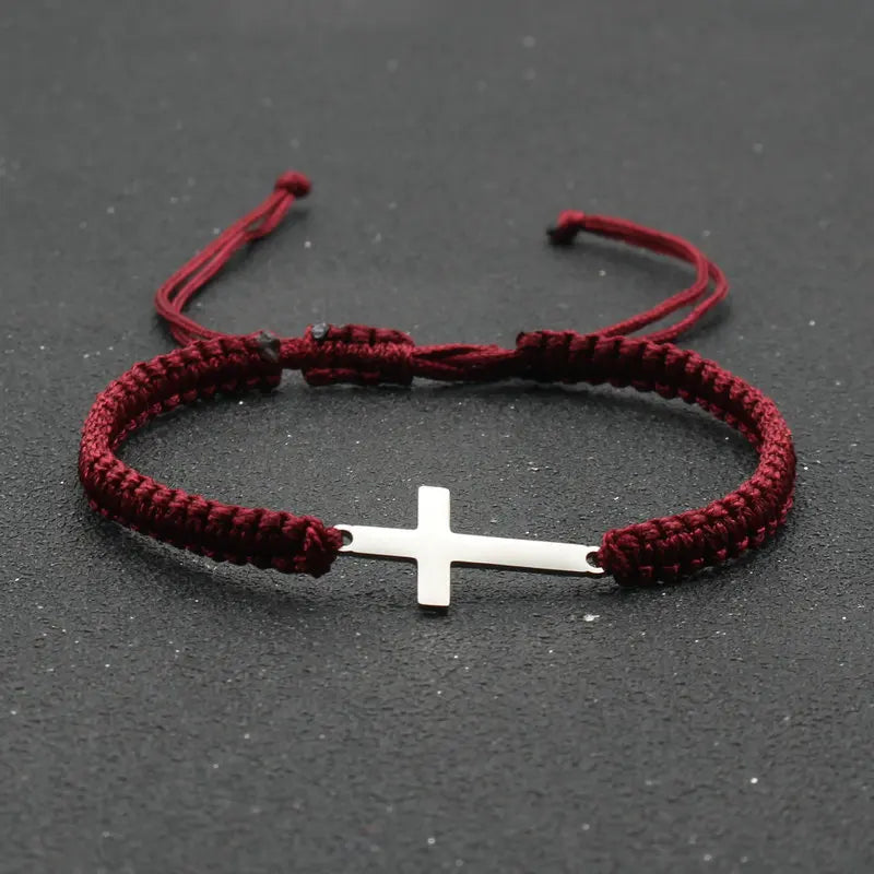 Adjustable Cross Bracelet
