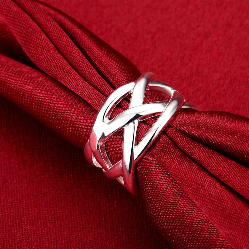 Sterling Silver Intertwined Ring