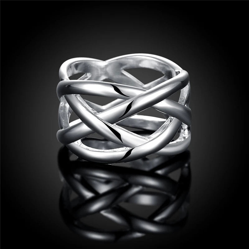 Sterling Silver Intertwined Ring