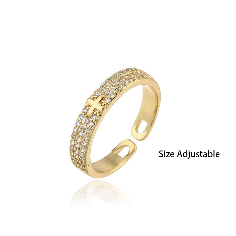 Classic Design Cross Ring - Adjustable