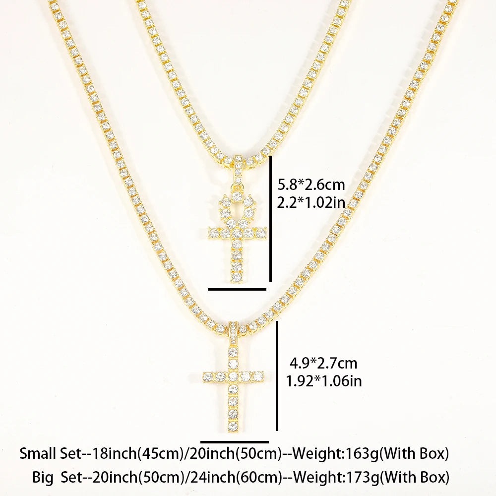 Religious chain cross necklace
