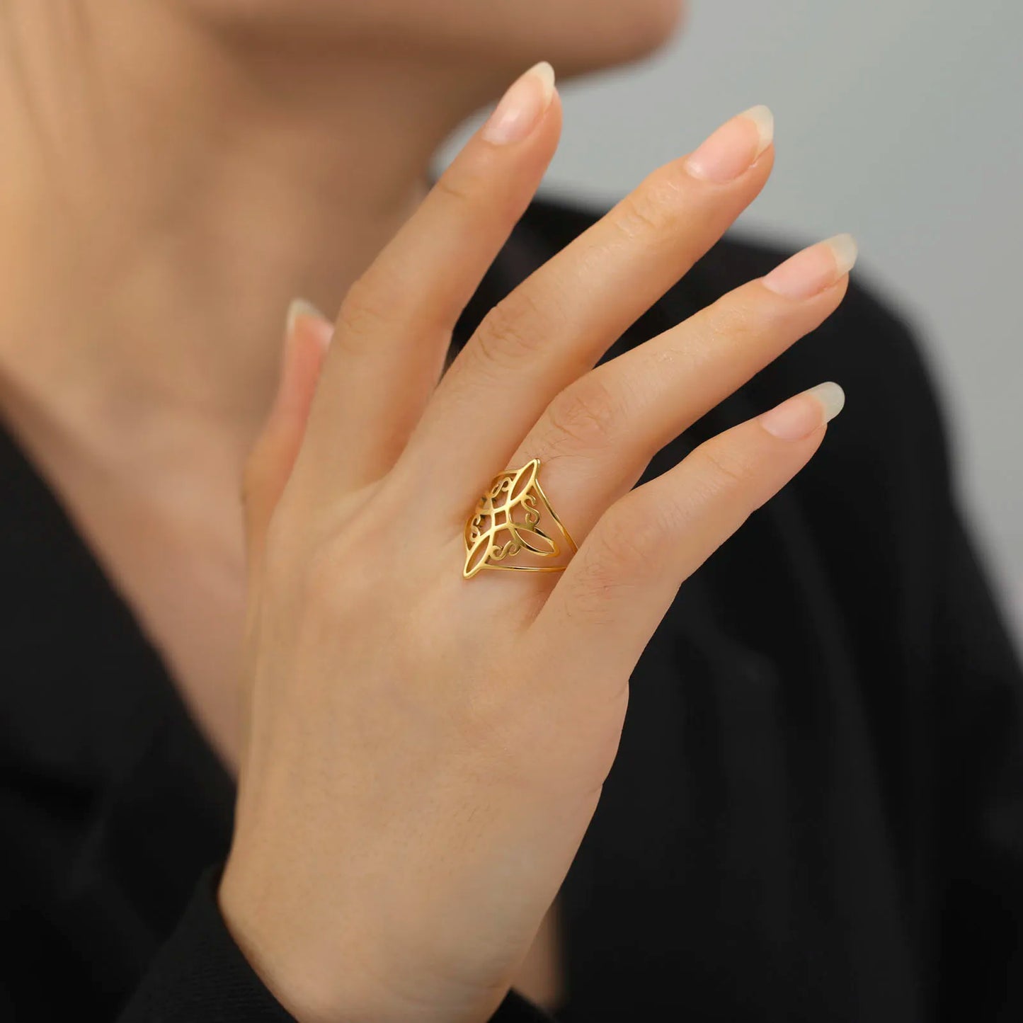 Witch Knot Stainless Steel Rings