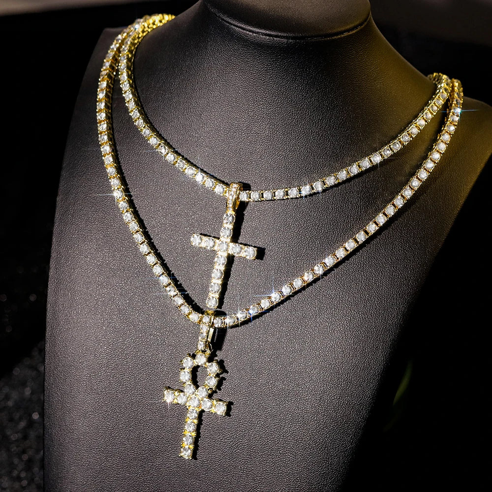 Religious chain cross necklace