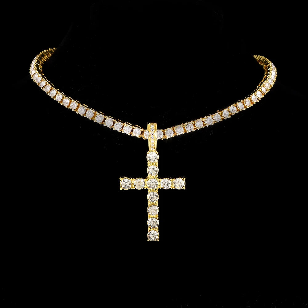 Religious chain cross necklace