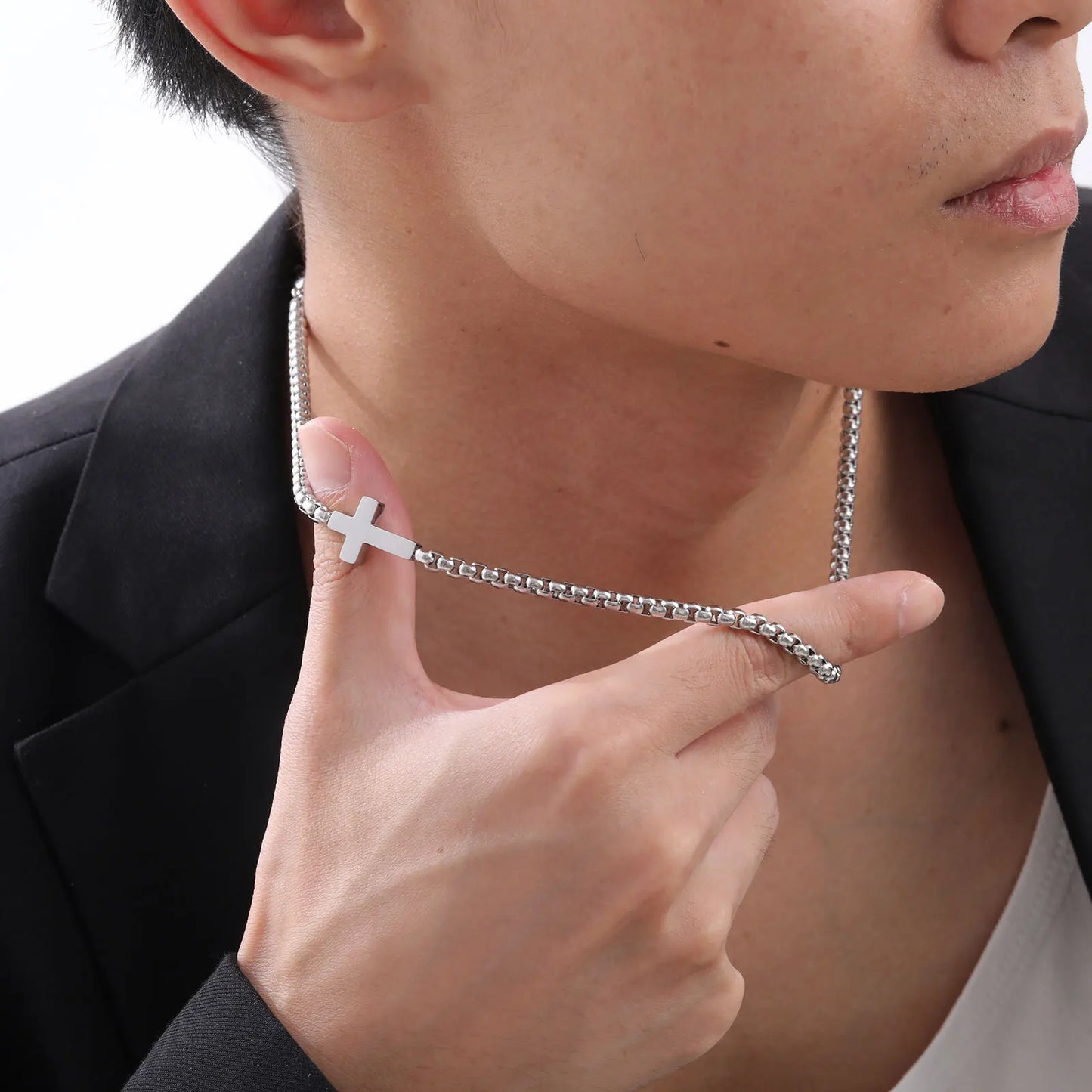 Cross necklace stainless steel