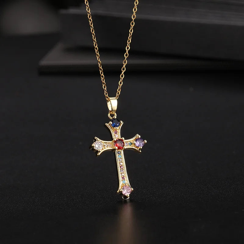 Cross Necklace Zircon