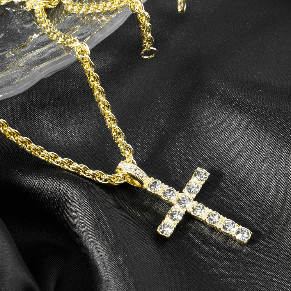 Cross necklace tennis