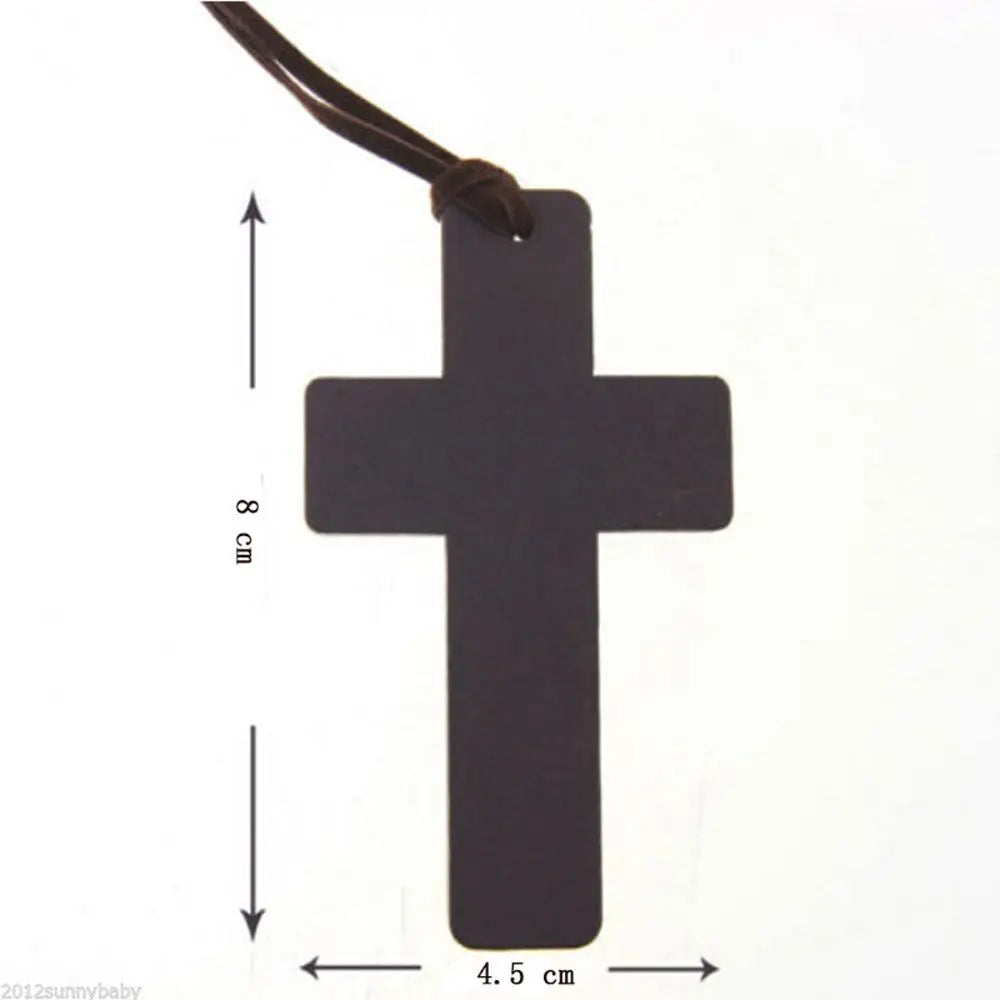 Retro Wooden Cross Neclace