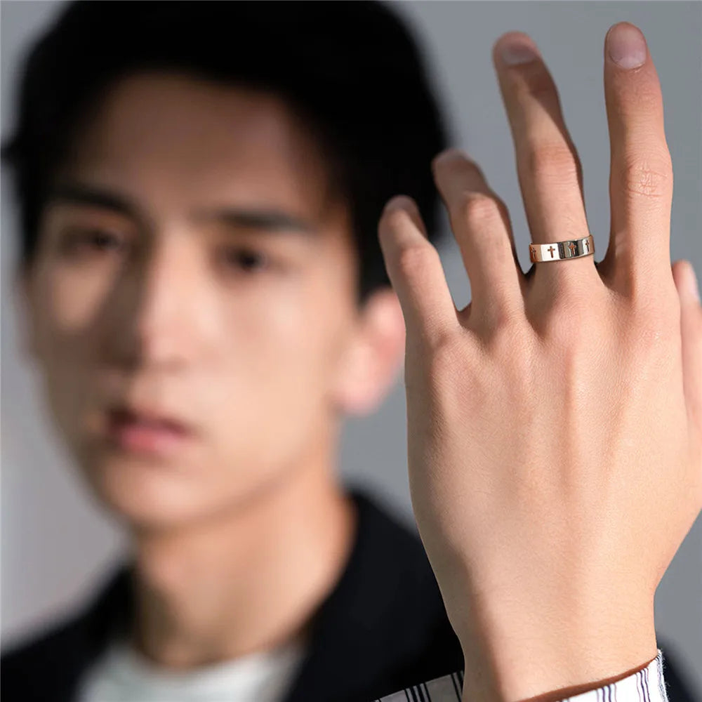 Hollow Cross Ring