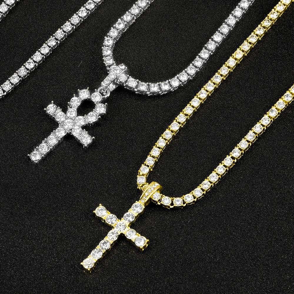 Religious chain cross necklace