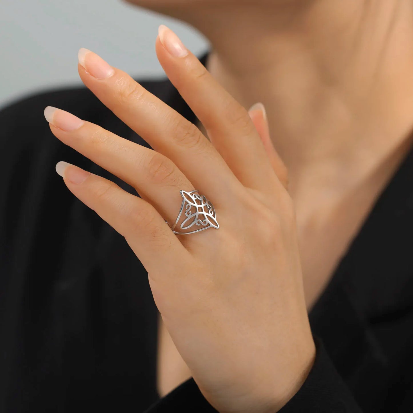 Witch Knot Stainless Steel Rings