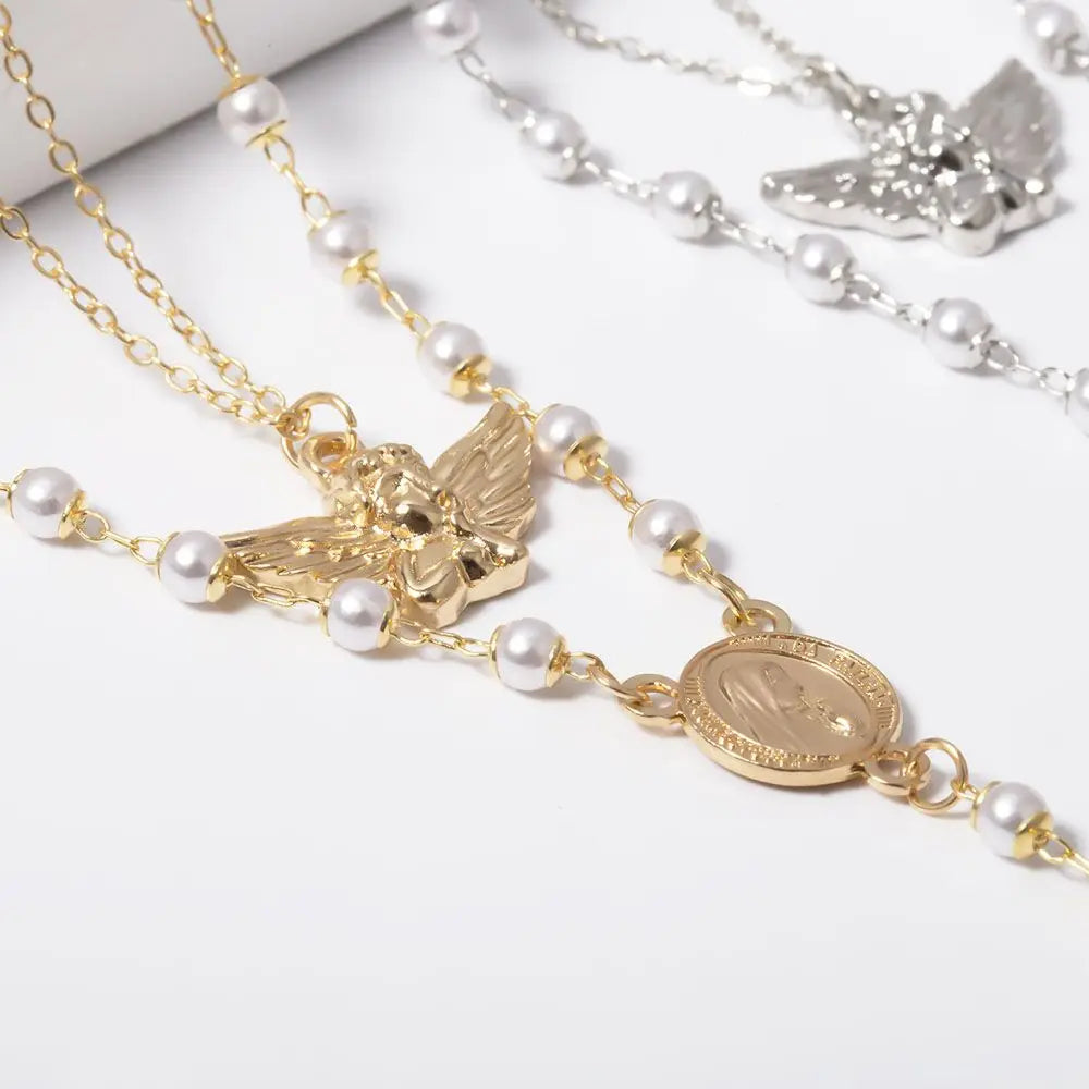Rosary Coin Necklace