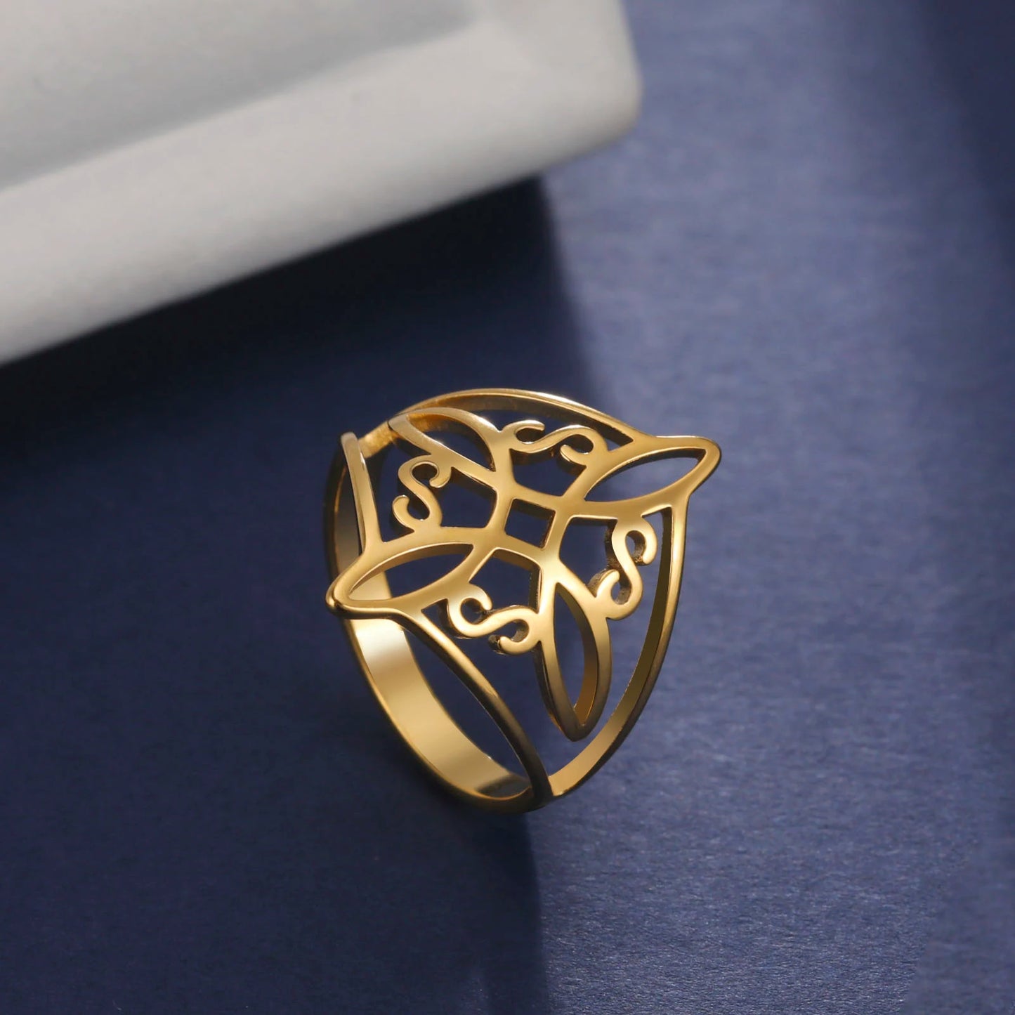 Witch Knot Stainless Steel Rings