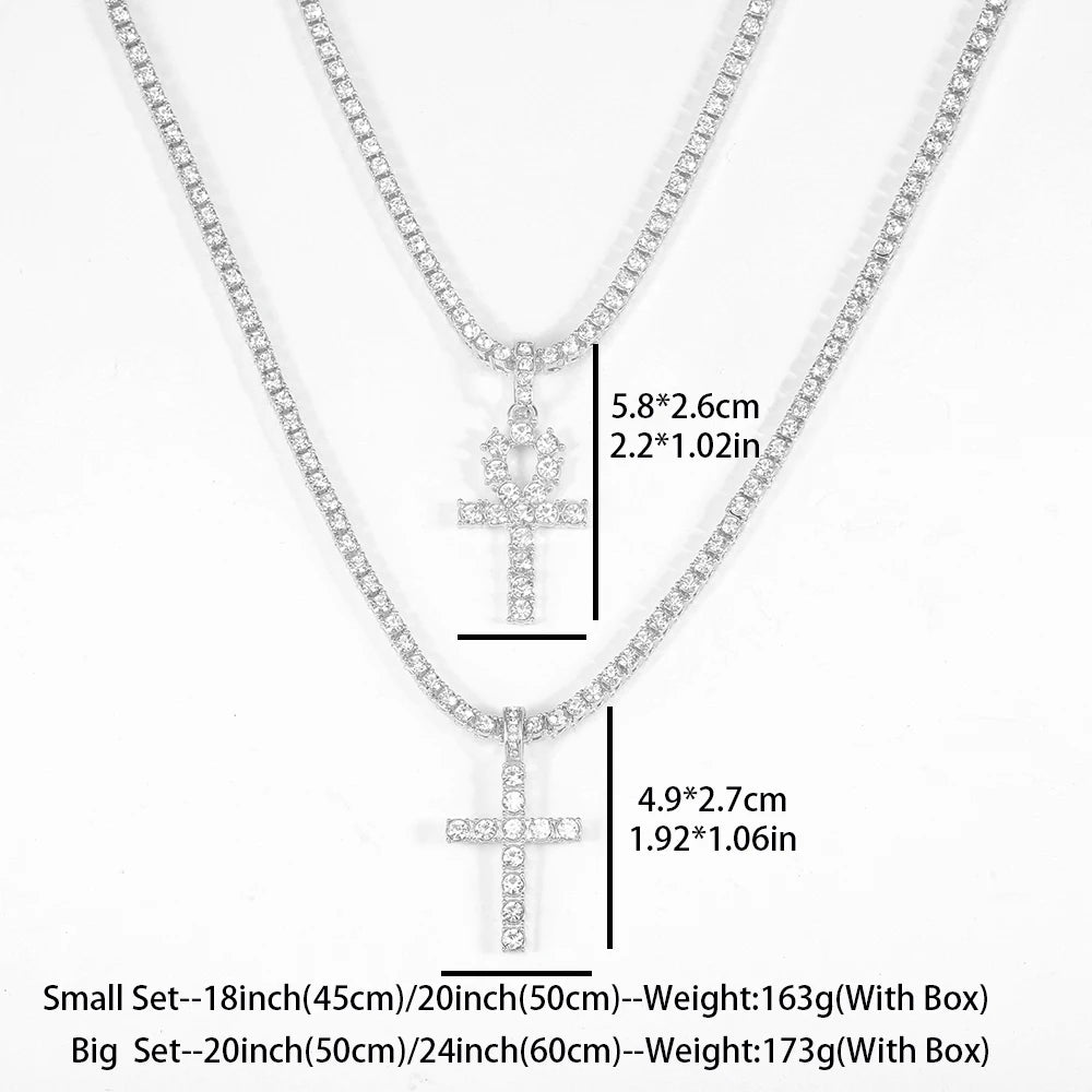 Religious chain cross necklace