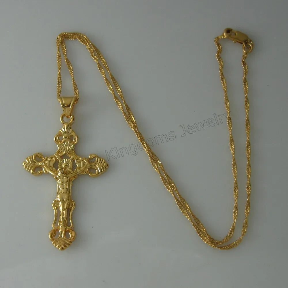 YELLOW GOLD PLATED 18" or 24" NECKLACE