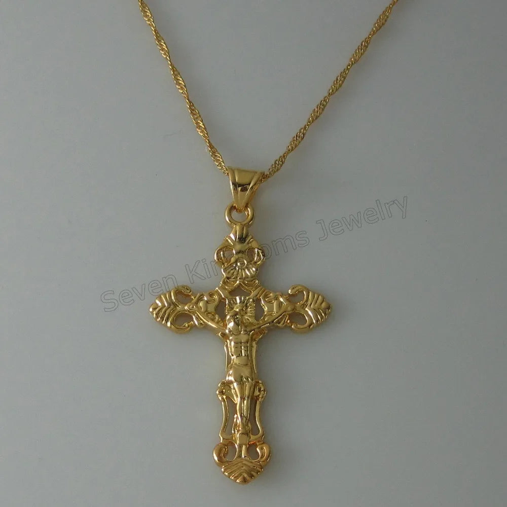 YELLOW GOLD PLATED 18" or 24" NECKLACE
