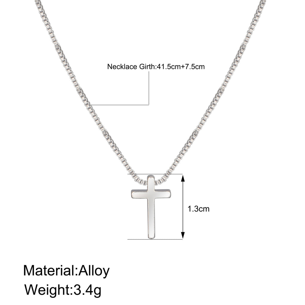 Gold And Silver Christian Cross Necklace