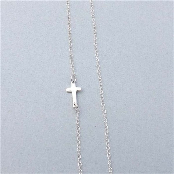 Horizontal Cross Pendant Necklace Jewelry