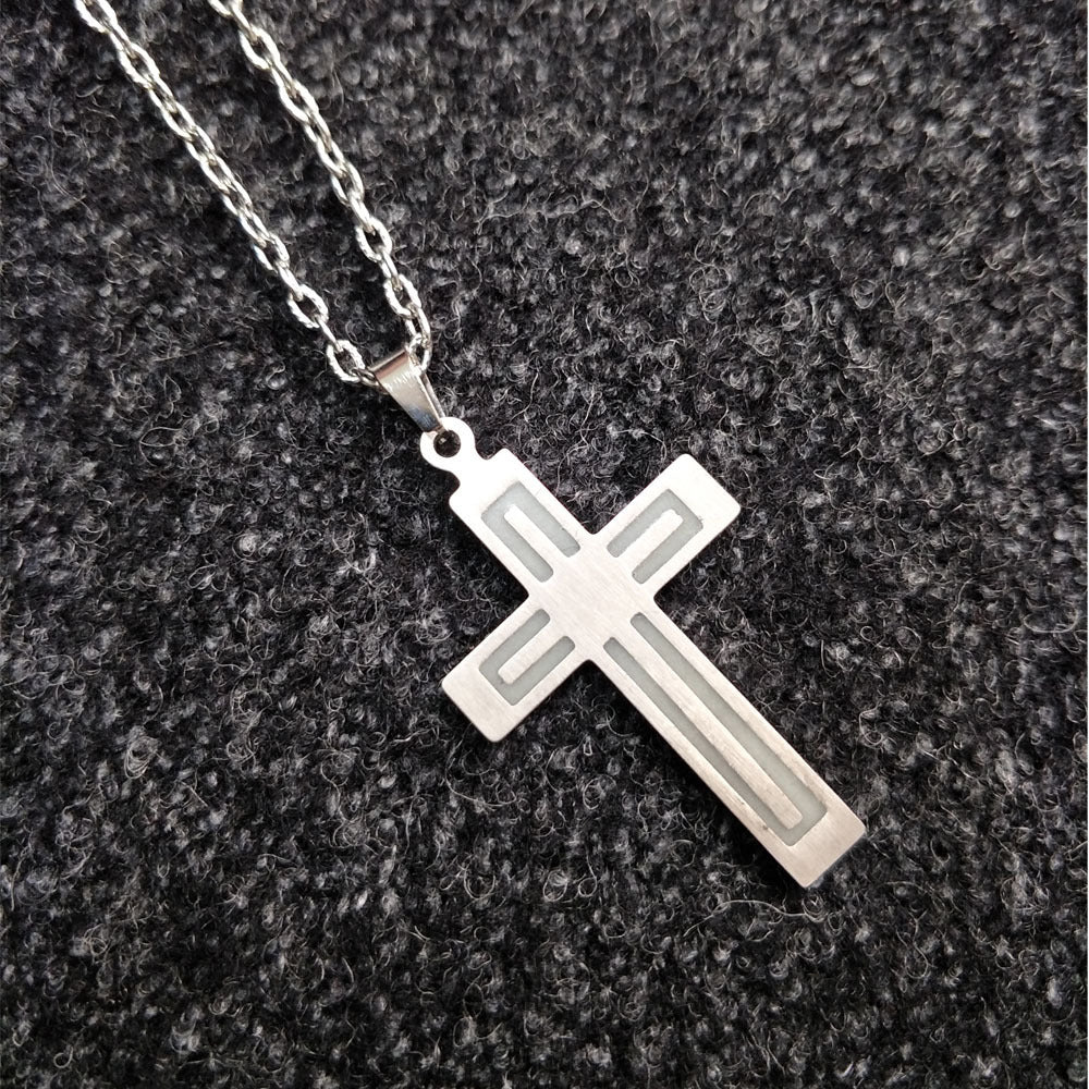 Glow in the Dark Cross Necklace