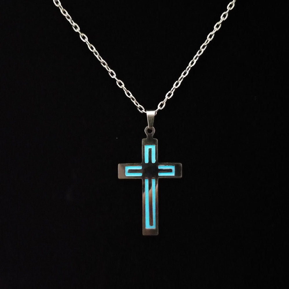 Glow in the Dark Cross Necklace
