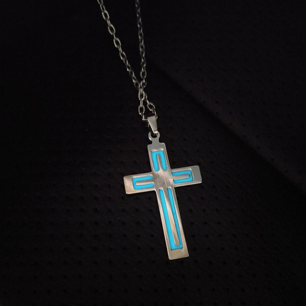 Glow in the Dark Cross Necklace