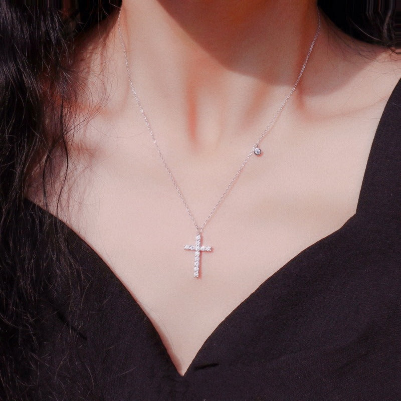 Sterling Silver Simple Cross Necklace