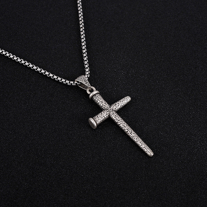 Vintage Nail Cross Necklace