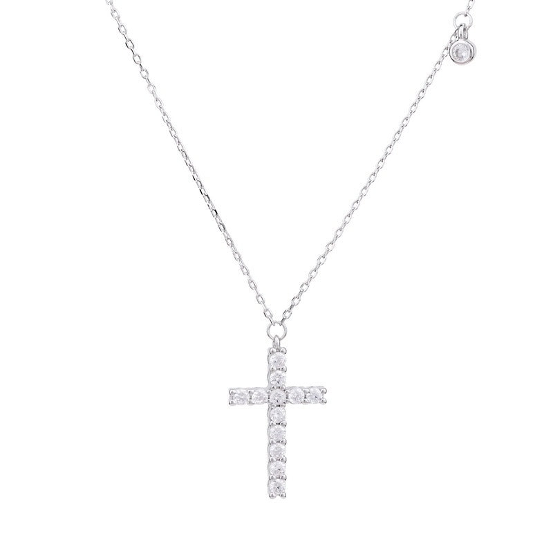Sterling Silver Simple Cross Necklace