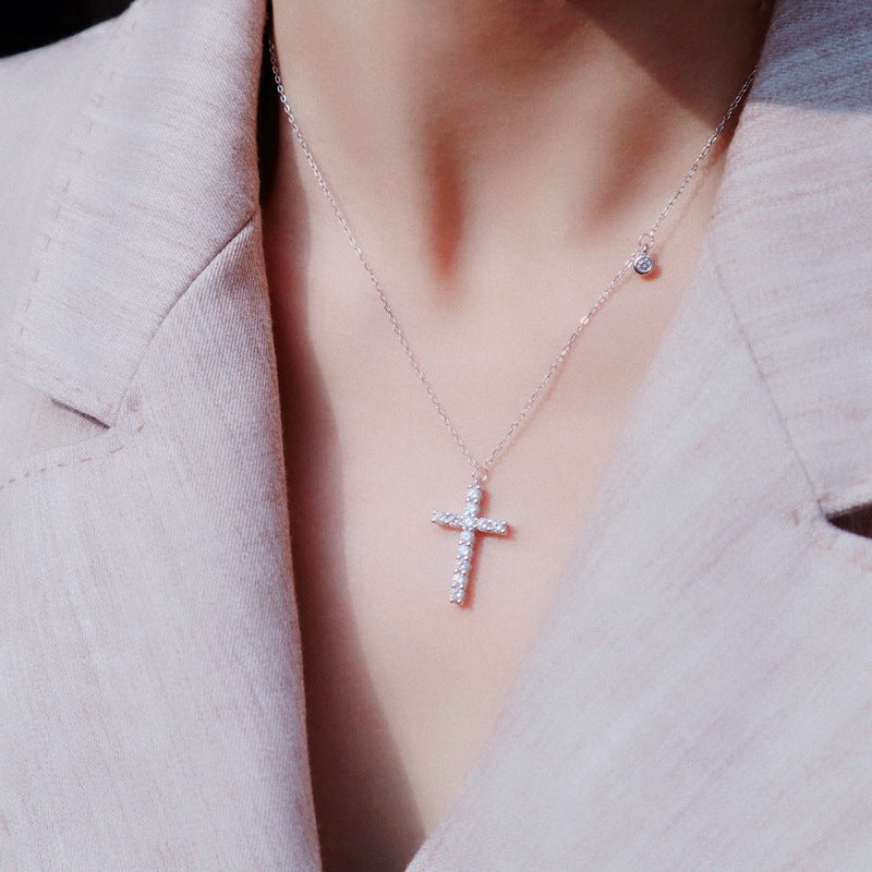 Sterling Silver Simple Cross Necklace