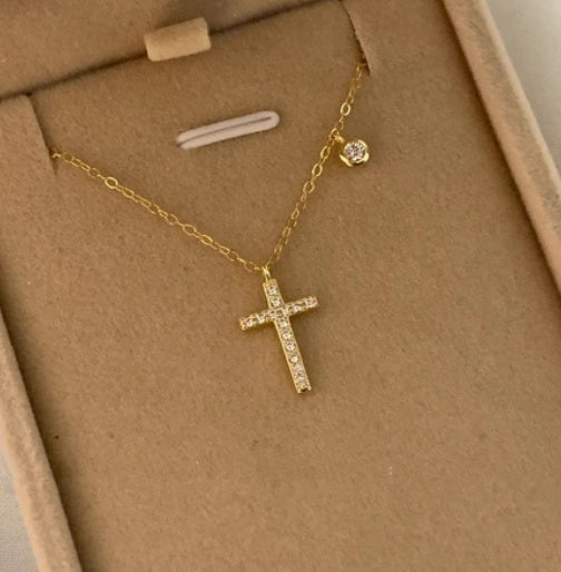 Sterling Silver Simple Cross Necklace