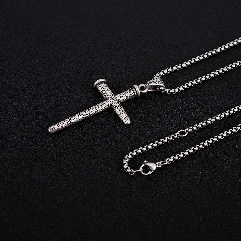 Vintage Nail Cross Necklace