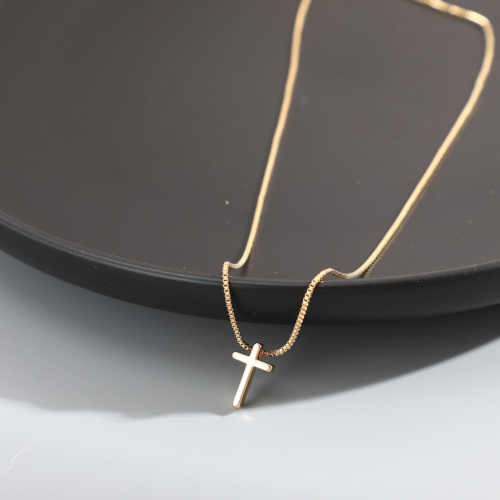 Gold And Silver Christian Cross Necklace