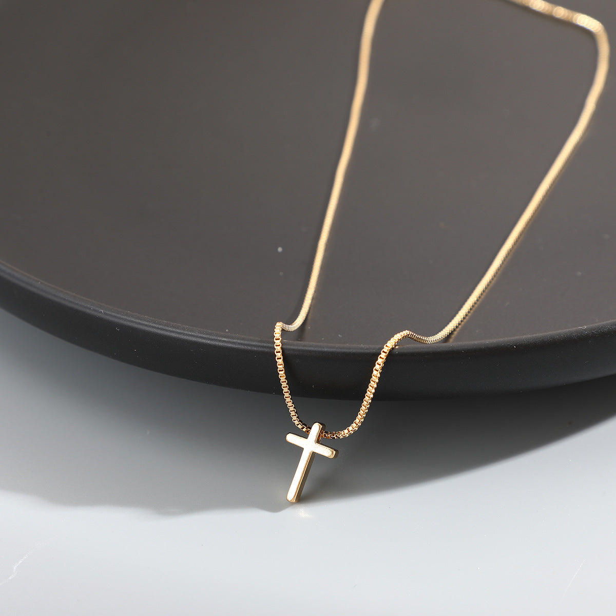 Gold And Silver Christian Cross Necklace
