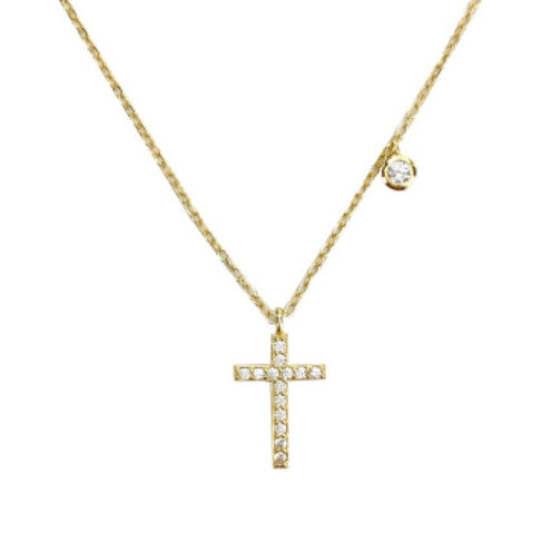 Sterling Silver Simple Cross Necklace