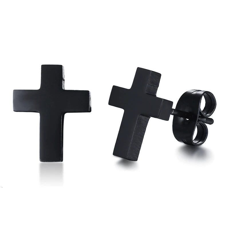Double braided leather cross bracelet, necklace or earrings