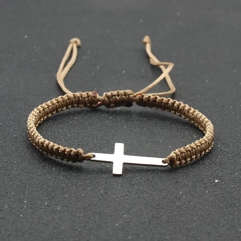 Adjustable Cross Bracelet