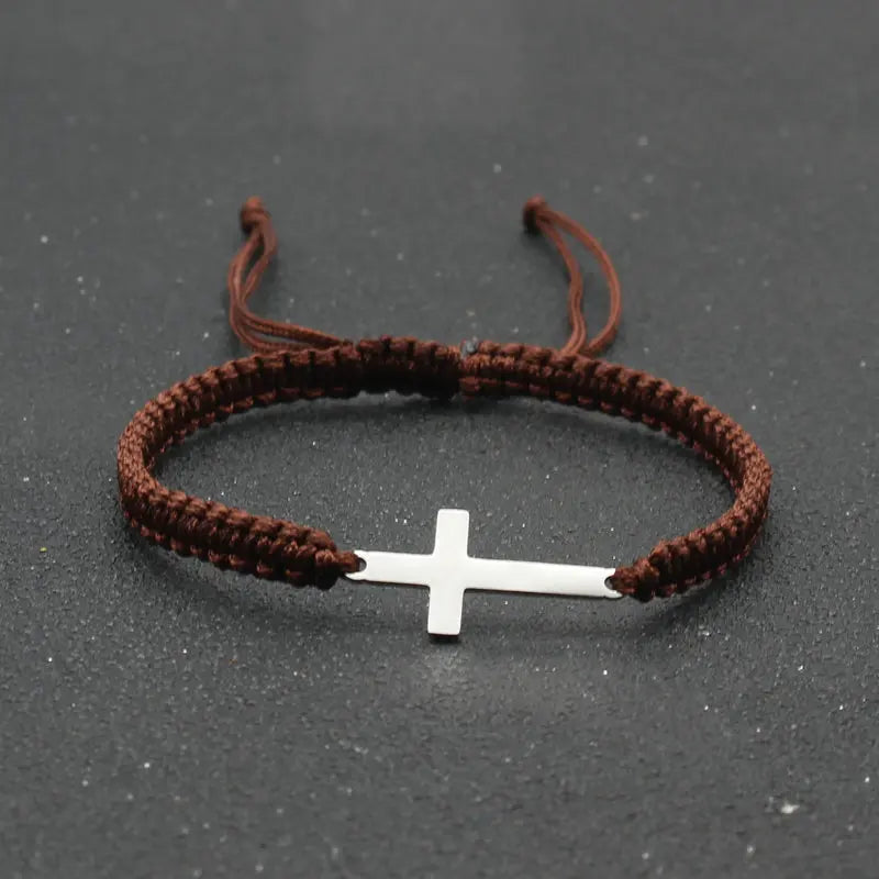 Adjustable Cross Bracelet
