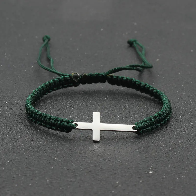 Adjustable Cross Bracelet