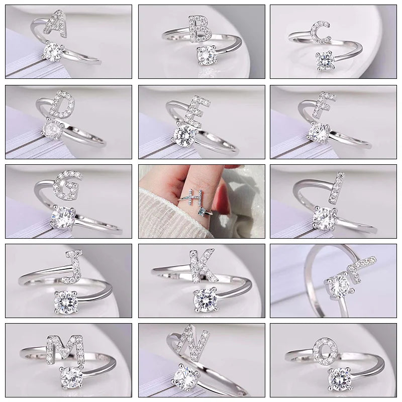 26 English Letter Rings A-Z