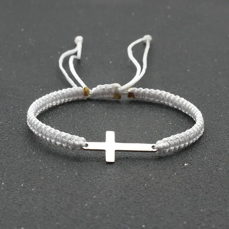 Adjustable Cross Bracelet
