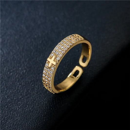 Classic Design Cross Ring - Adjustable