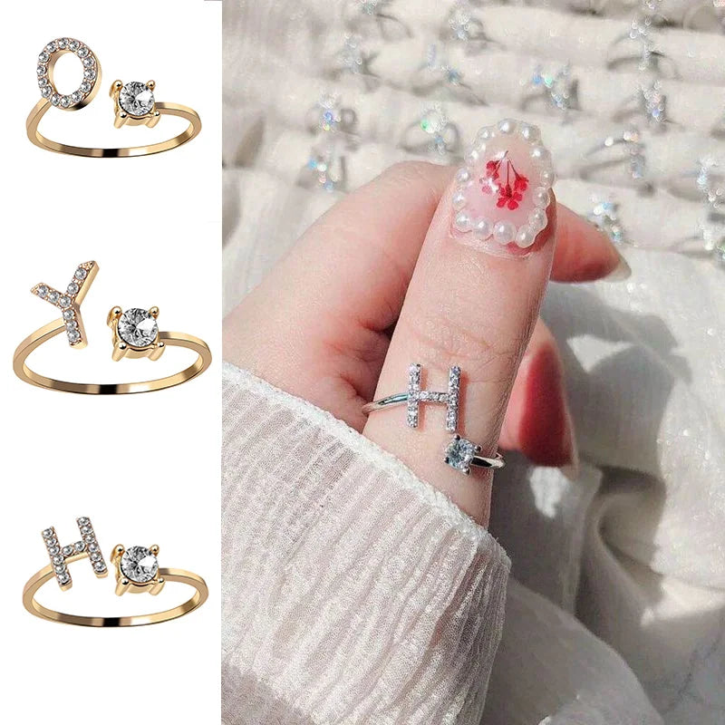 26 English Letter Rings A-Z